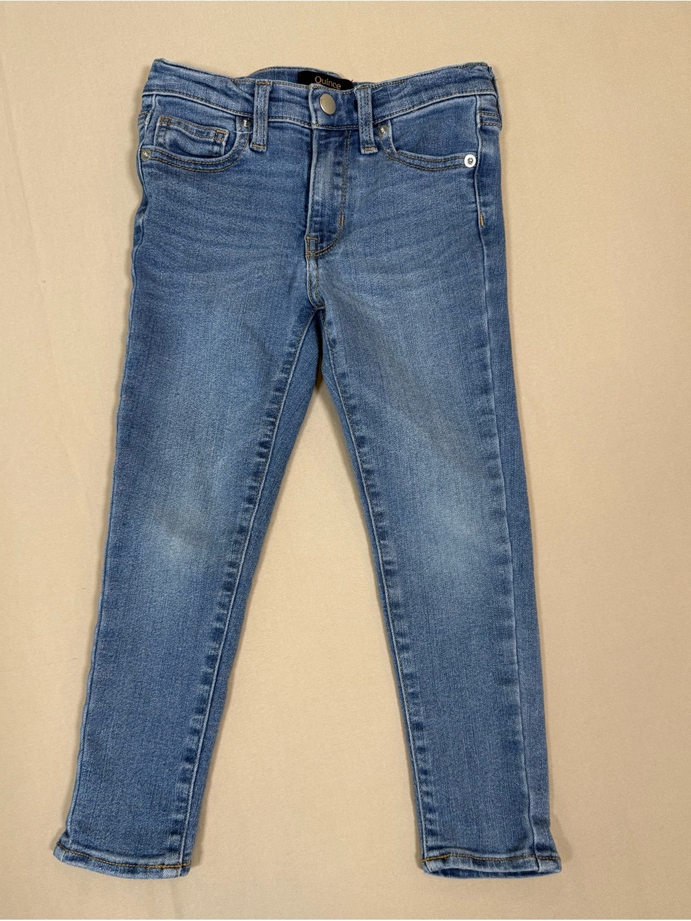 Quince Mid Blue Skinny Girl’s Jeans, Size 5T.